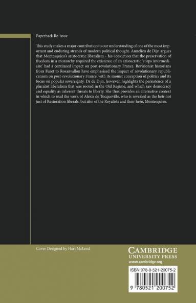 French Political Thought from Montesquieu to Tocqueville