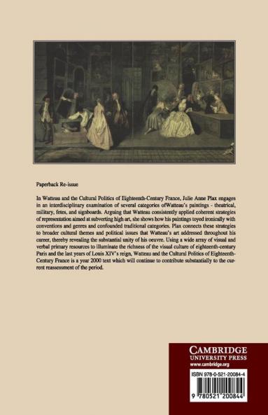 Watteau and the Cultural Politics of Eighteenth-Century France