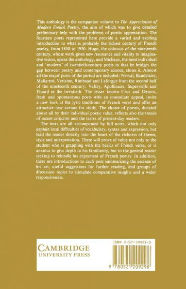 An Anthology of Modern French Poetry (1850 1950)