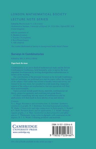 Surveys in Combinatorics