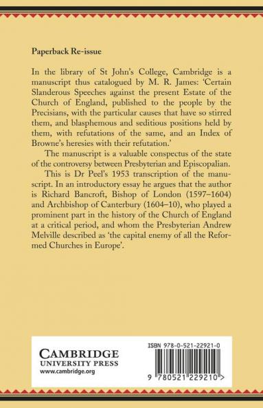 Tracts Ascribed to Richard Bancroft