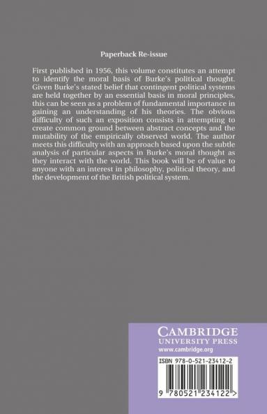 The Moral Basis of Burke's Political Thought