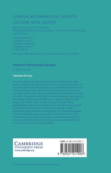 Ordered Permutation Groups