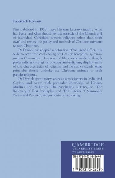 The Christian Attitude to Other Religions