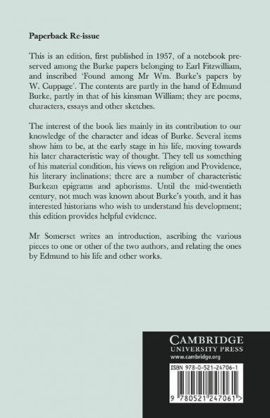 A Note-Book of Edmund Burke