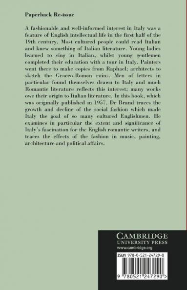 Italy and the English Romantics