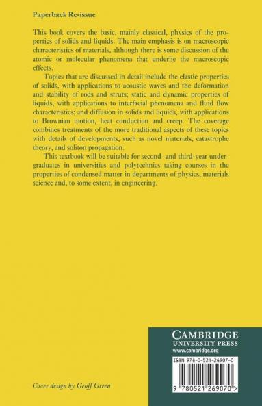 An Introduction to the Properties of Condensed Matter