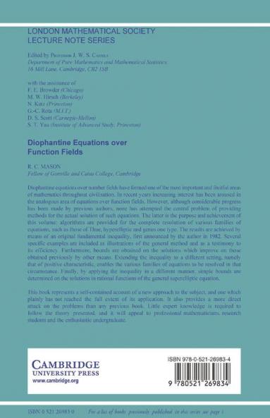 Diophantine Equations Over Function Fields