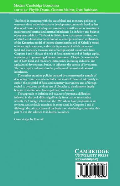 Fiscal and Monetary Policies and Problems in Developing Countries
