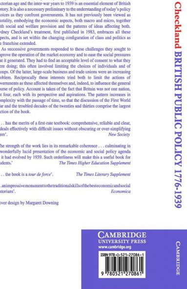 British Public Policy 1776-1939