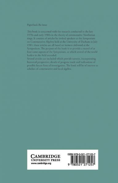 Commutative Algebra