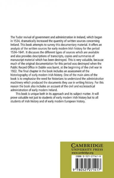 Sources for Modern Irish History 1534 1641