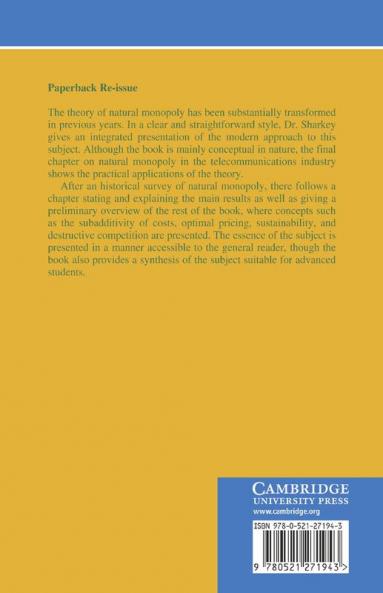 The Theory of Natural Monopoly