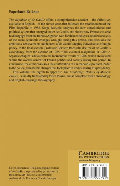 The Republic of de Gaulle 1958 1969