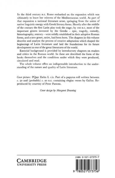 The Cambridge History of Classical Literature