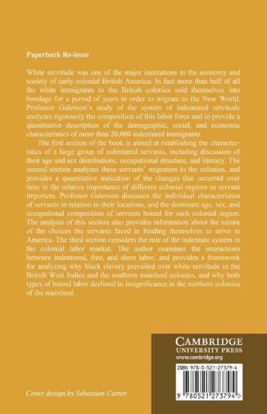 White Servitude in Colonial America