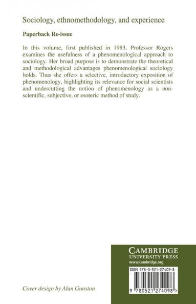 Sociology Ethnomethodology and Experience