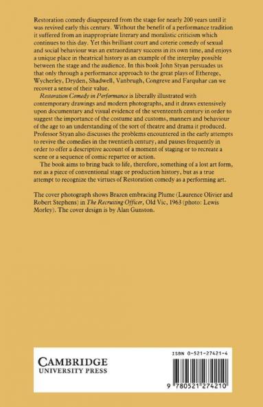 Restoration Comedy in Performance