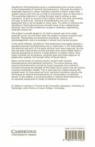 Equilibrium Thermodynamics