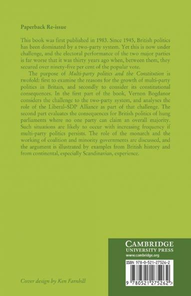 Multi-Party Politics and the Constitution