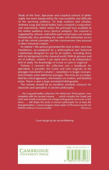 The Hellenistic Philosophers