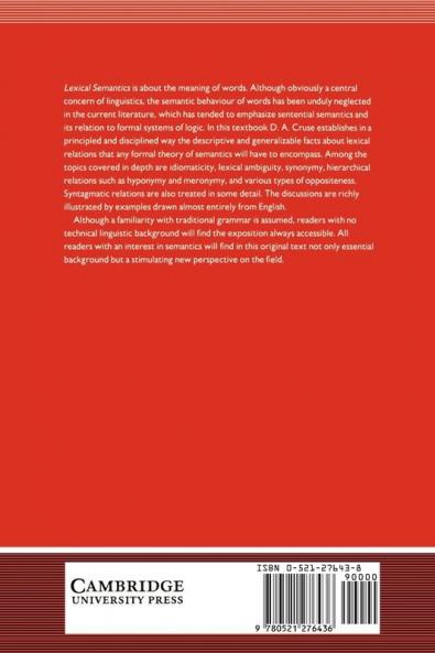 Lexical Semantics