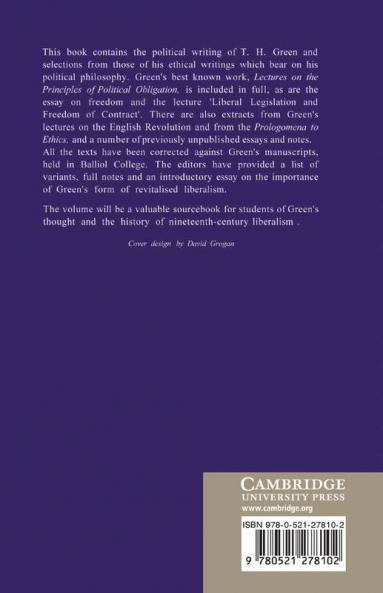 Lectures on the Principles of Political Obligation and Other Writings