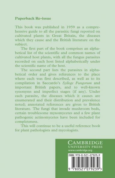 British Parasitic Fungi