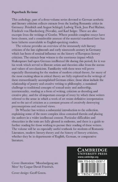 German Aesthetic and Literary Criticism