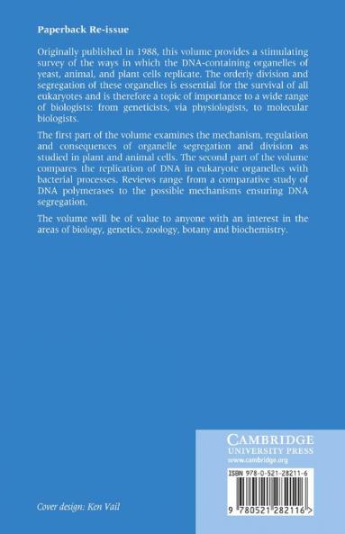 Division and Segregation of Organelles