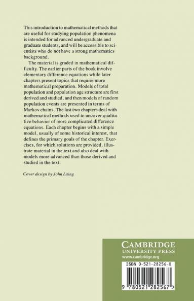 Mathematical Methods of Population Biology