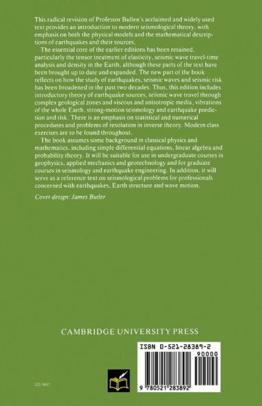 An Introduction to the Theory of Seismology