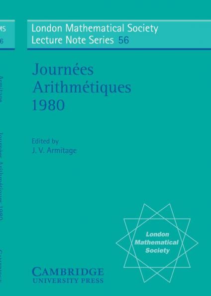 Journees Arithmetiques 1980