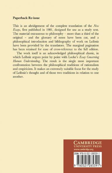 New Essays on Human Understanding Abridged Edition