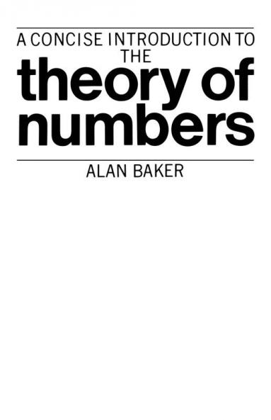 A Concise Introduction to the Theory of Numbers