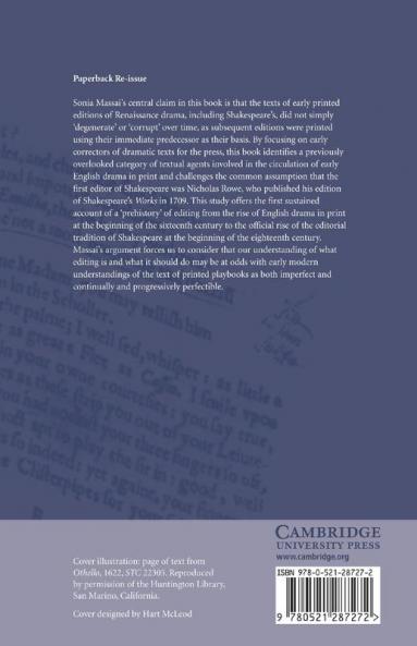 Shakespeare and the Rise of the Editor