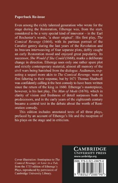 The Plays of George Etherege