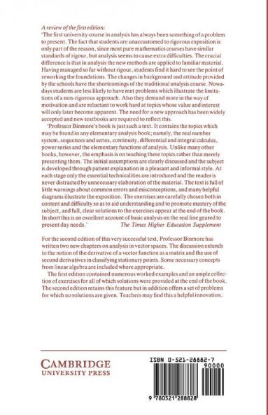 Mathematical Analysis