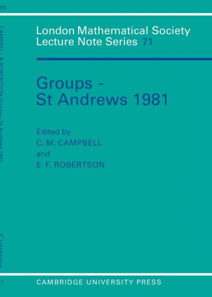 Groups - St Andrews 1981