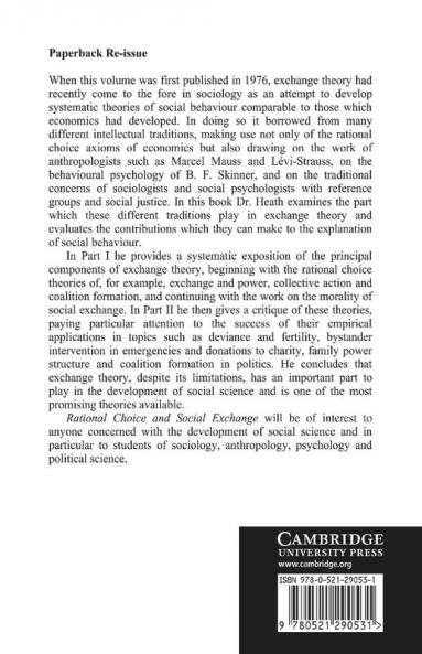 Rational Choice and Social Exchange