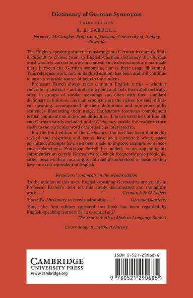 Dictionary of German Synonyms