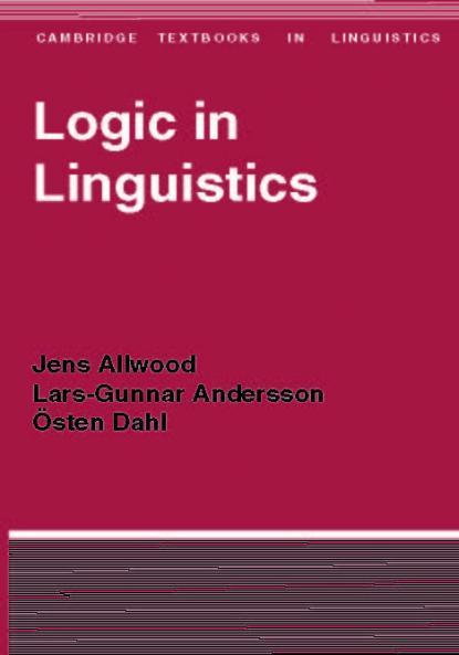 Logic in Linguistics