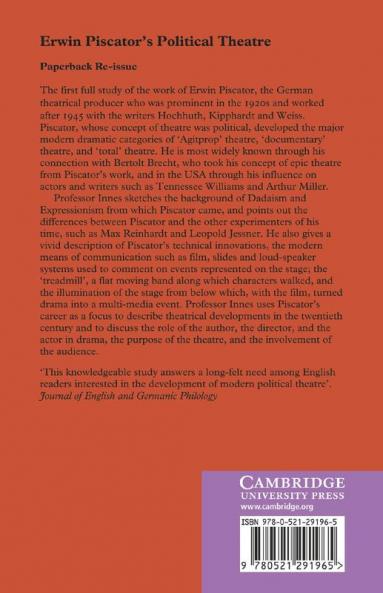 Erwin Piscator's Political Theatre