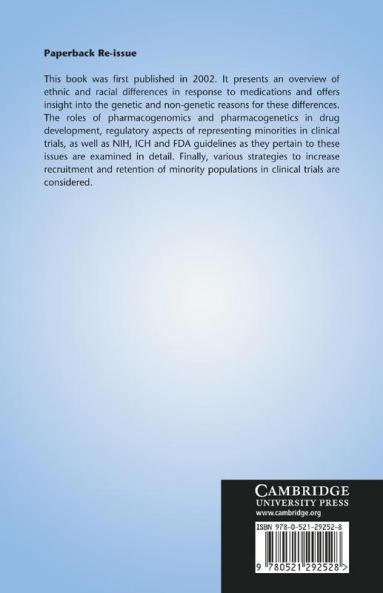 Ethnicity in Drug Development and Therapeutics