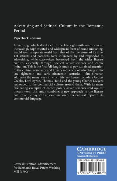 Advertising and Satirical Culture in the Romantic Period