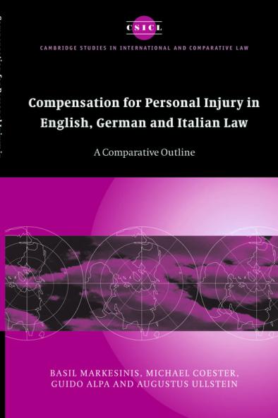 Compensation for Personal Injury in English German and Italian Law