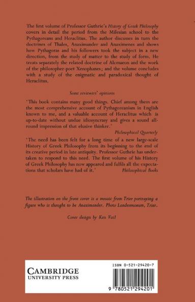 A History of Greek Philosophy