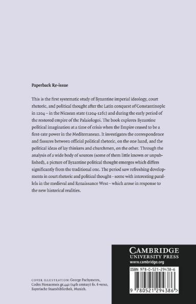Imperial Ideology and Political Thought in Byzantium 1204 1330