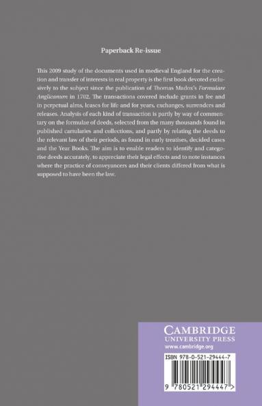Medieval English Conveyances
