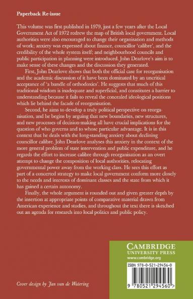 The Reorganisation of British Local Government